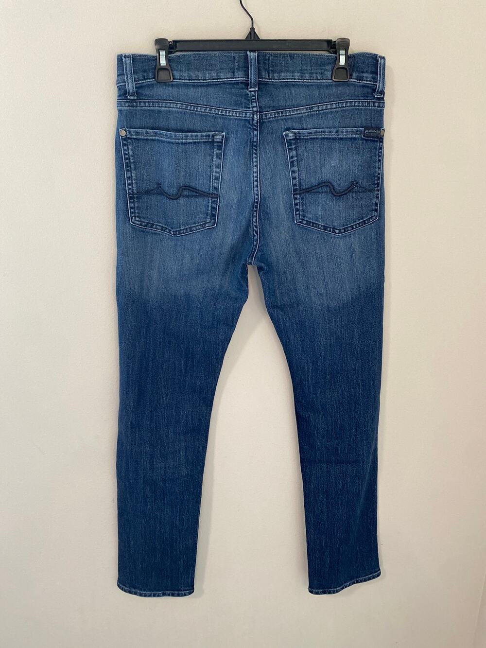 7 For All Mankind Slimmy Japanese Denim Jeans Mens 32 Dark Wash